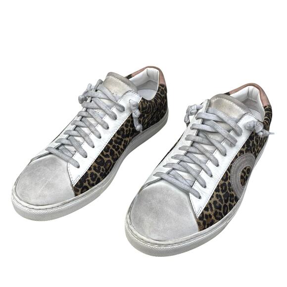 Oliver Cabell Women's Low 1 Leopard Distressed Sneaker Size 40 US 10 - Picture 6 of 10